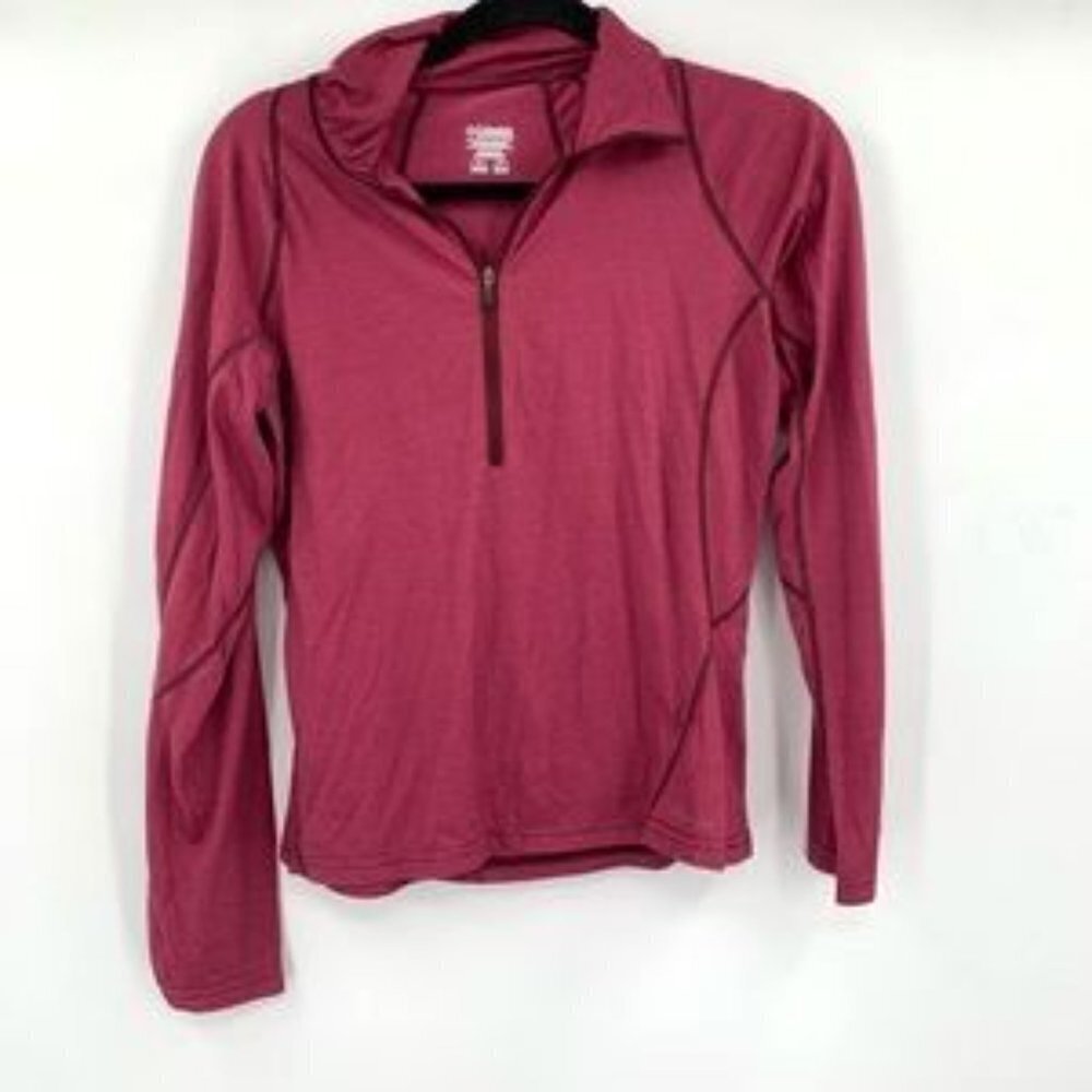 COLUMBIA Titanium Silver Ridge Half Zip Pullover Women Knit Berry Outdoor Active